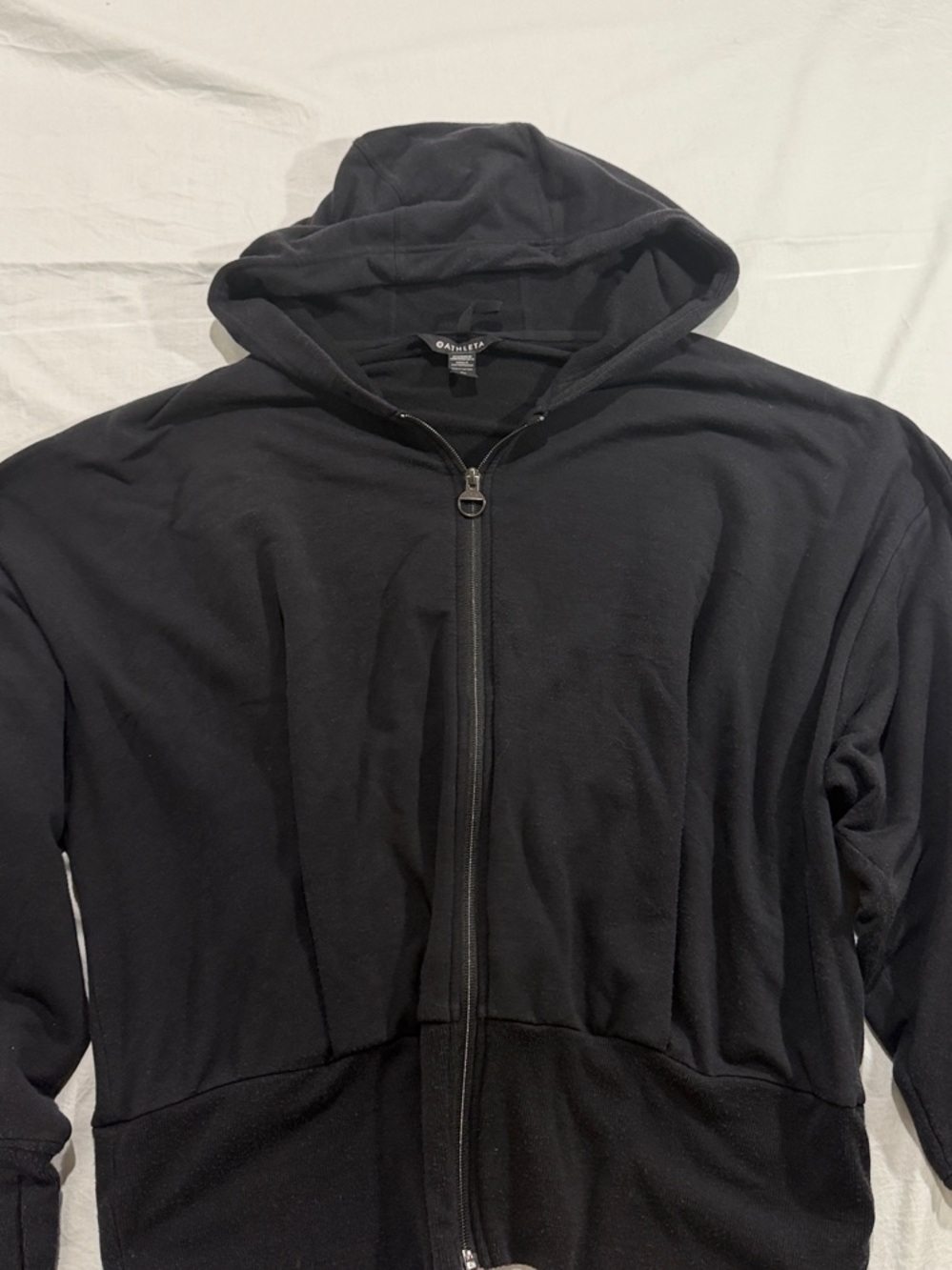 Athleta Black Full-Zip Hooded Jacket